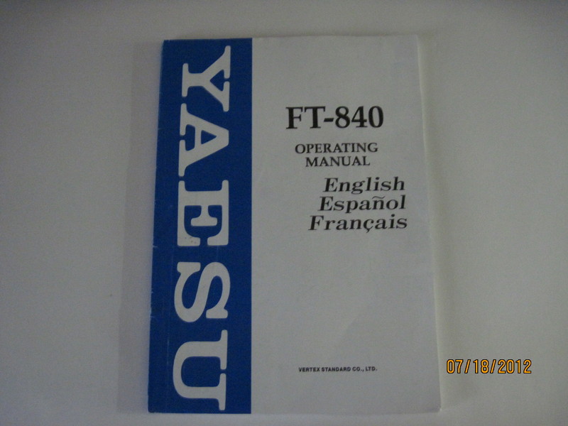 Yaesu Ft 847 Operating Manual